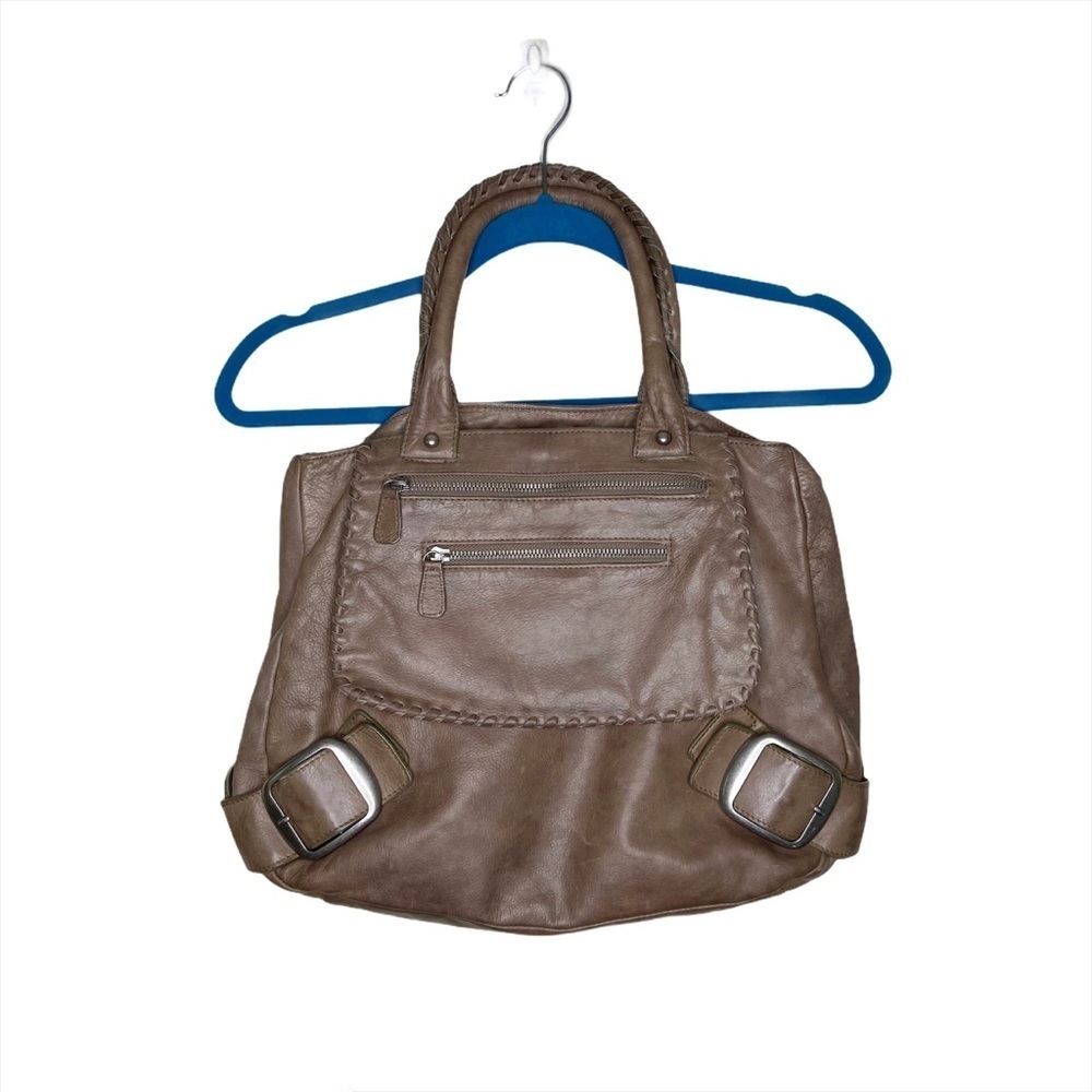 Sabina New York Brown Genuine Leather Double Handle Bag Purse